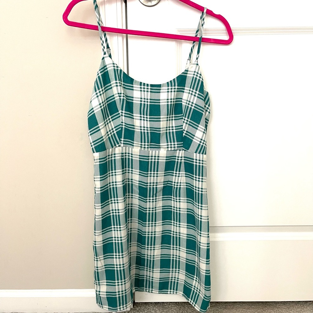 Forever21 Plaid spaghettt mini dress